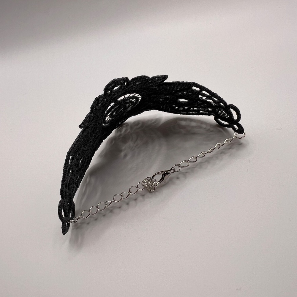 Handmade Gray Lace Bracelet - Picture 3 of 5